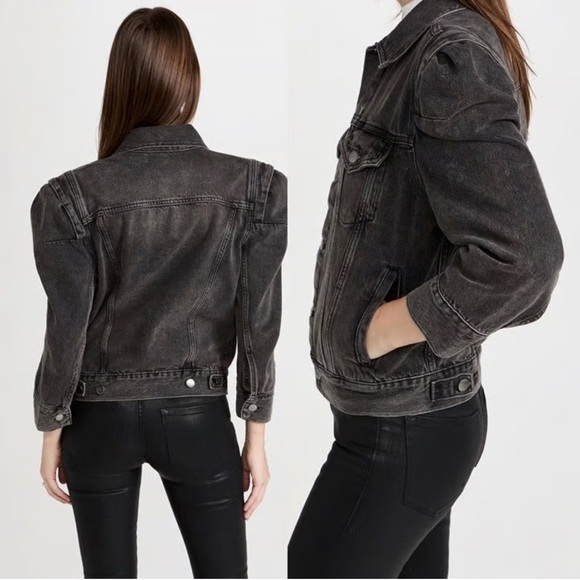 Frame Rosette-Sleeve Denim Jacket (Ozone) - Size M - Picture 5 of 11